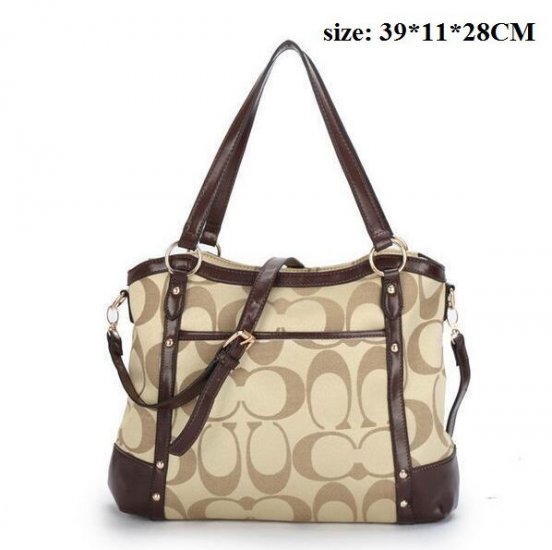 Coach In Signature Large Khaki Totes APD - Click Image to Close